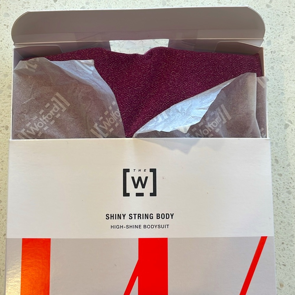 NWT Wolford Shiny Bodysuit in Purple